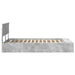Cadru de pat cu raft Gri din beton 120 x 190 cm Lemn compozit - WALTI WALTI