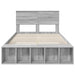 Cadru de pat cu raft Gri Sonoma 120 x 190 cm Lemn compozit - WALTI WALTI