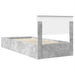 Cadru de pat cu raft Gri din beton 90 x 200 cm Lemn compozit - WALTI WALTI