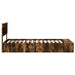 Cadru de pat cu raft Stejar fumuriu 90 x 190 cm Lemn compozit - WALTI WALTI