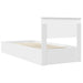Cadru de pat cu raft cu headboard Alb 75 x 190 cm Lemn compozit - WALTI WALTI