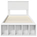 Cadru de pat cu raft cu headboard Alb 75 x 190 cm Lemn compozit - WALTI WALTI