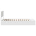 Cadru de pat cu raft cu headboard Alb 75 x 190 cm Lemn compozit - WALTI WALTI