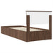Cadru de pat cu raft Stejar închis 75 x 190 cm Lemn compozit - WALTI WALTI