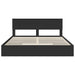 Cadru de pat cu sertar Manual Negru 200 x 200 cm Lemn compozit - WALTI WALTI