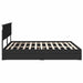 Cadru de pat cu sertar Manual Negru 200 x 200 cm Lemn compozit - WALTI WALTI