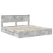 Pat cu storage Gri din beton 200 x 200 cm Lemn compozit - WALTI WALTI