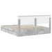 Pat cu storage Gri din beton 200 x 200 cm Lemn compozit - WALTI WALTI