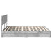 Pat cu storage Gri din beton 200 x 200 cm Lemn compozit - WALTI WALTI
