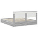 Pat cu storage cu sertar Gri Sonoma 200 x 200 cm Lemn compozit - WALTI WALTI
