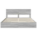 Pat cu storage cu sertar Gri Sonoma 200 x 200 cm Lemn compozit - WALTI WALTI