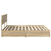 Pat cu storage Stejar Sonoma 180 x 200 cm Lemn compozit - WALTI WALTI