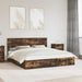 Pat cu storage Stejar fumuriu 180 x 200 cm Lemn compozit - WALTI WALTI
