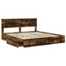 Pat cu storage Stejar fumuriu 180 x 200 cm Lemn compozit - WALTI WALTI
