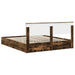 Pat cu storage Stejar fumuriu 180 x 200 cm Lemn compozit - WALTI WALTI