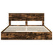 Pat cu storage Stejar fumuriu 180 x 200 cm Lemn compozit - WALTI WALTI