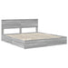 Pat cu storage cu sertar Gri Sonoma 180 x 200 cm Lemn compozit - WALTI WALTI