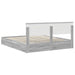 Pat cu storage cu sertar Gri Sonoma 180 x 200 cm Lemn compozit - WALTI WALTI