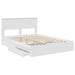 Pat cu storage cu headboard Alb 160 x 200 cm Lemn compozit - WALTI WALTI