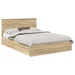 Pat cu storage Stejar Sonoma 160 x 200 cm Lemn compozit - WALTI WALTI