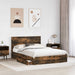 Pat cu storage Stejar fumuriu 160 x 200 cm Lemn compozit - WALTI WALTI