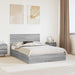Pat cu storage cu sertar Gri Sonoma 160 x 200 cm Lemn compozit - WALTI WALTI