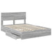 Pat cu storage cu sertar Gri Sonoma 160 x 200 cm Lemn compozit - WALTI WALTI