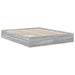 Pat cu storage cu sertar Gri Sonoma 160 x 200 cm Lemn compozit - WALTI WALTI