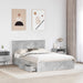 Pat cu storage Gri din beton 150 x 200 cm Lemn compozit - WALTI WALTI