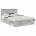 Pat cu storage Gri din beton 150 x 200 cm Lemn compozit - WALTI WALTI