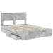 Pat cu storage Gri din beton 150 x 200 cm Lemn compozit - WALTI WALTI