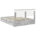 Pat cu storage Gri din beton 150 x 200 cm Lemn compozit - WALTI WALTI