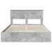 Pat cu storage Gri din beton 150 x 200 cm Lemn compozit - WALTI WALTI