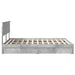 Pat cu storage Gri din beton 150 x 200 cm Lemn compozit - WALTI WALTI
