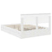 Pat cu storage cu headboard Alb 140 x 190 cm Lemn compozit - WALTI WALTI