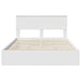 Pat cu storage cu headboard Alb 140 x 190 cm Lemn compozit - WALTI WALTI