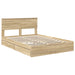 Pat cu storage Stejar Sonoma 140 x 190 cm Lemn compozit - WALTI WALTI