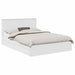 Pat cu storage cu headboard Alb 140 x 200 cm Lemn compozit - WALTI WALTI