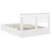 Pat cu storage cu headboard Alb 140 x 200 cm Lemn compozit - WALTI WALTI