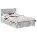 Cadru de pat cu sertar Gri din beton 135 x 190 cm Lemn compozit - WALTI WALTI