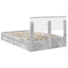 Cadru de pat cu sertar Gri din beton 135 x 190 cm Lemn compozit - WALTI WALTI