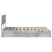 Cadru de pat cu sertar Gri din beton 135 x 190 cm Lemn compozit - WALTI WALTI