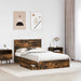 Pat cu storage Stejar fumuriu 135 x 190 cm Lemn compozit - WALTI WALTI