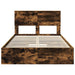 Pat cu storage Stejar fumuriu 135 x 190 cm Lemn compozit - WALTI WALTI