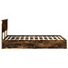 Pat cu storage Stejar fumuriu 135 x 190 cm Lemn compozit - WALTI WALTI