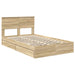 Pat cu storage Stejar Sonoma 120 x 200 cm Lemn compozit - WALTI WALTI