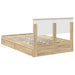 Pat cu storage Stejar Sonoma 120 x 200 cm Lemn compozit - WALTI WALTI