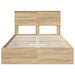 Pat cu storage Stejar Sonoma 120 x 200 cm Lemn compozit - WALTI WALTI