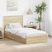 Pat cu storage Stejar Sonoma 100 x 200 cm Lemn compozit - WALTI WALTI
