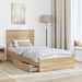 Pat cu storage Stejar Sonoma 100 x 200 cm Lemn compozit - WALTI WALTI